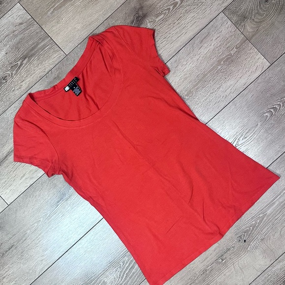 Carole Little Scoop Neck Pima Cotton Tee - Picture 3 of 10